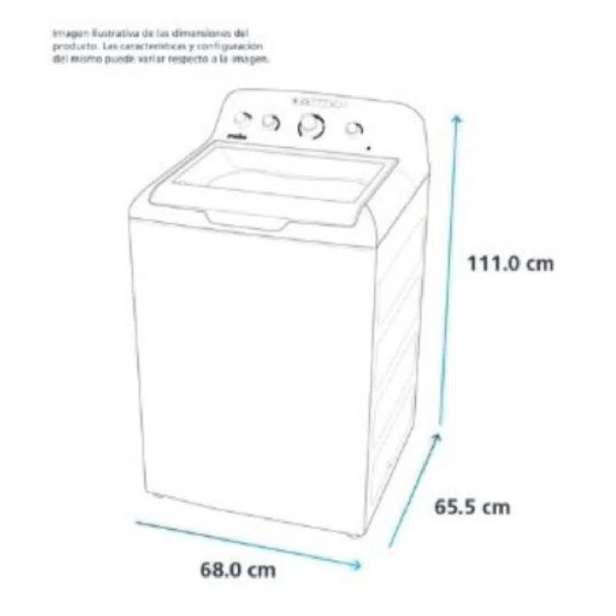 Lavadora Automatica 16 Kg Blanca Mabe  LMA76112CBAB