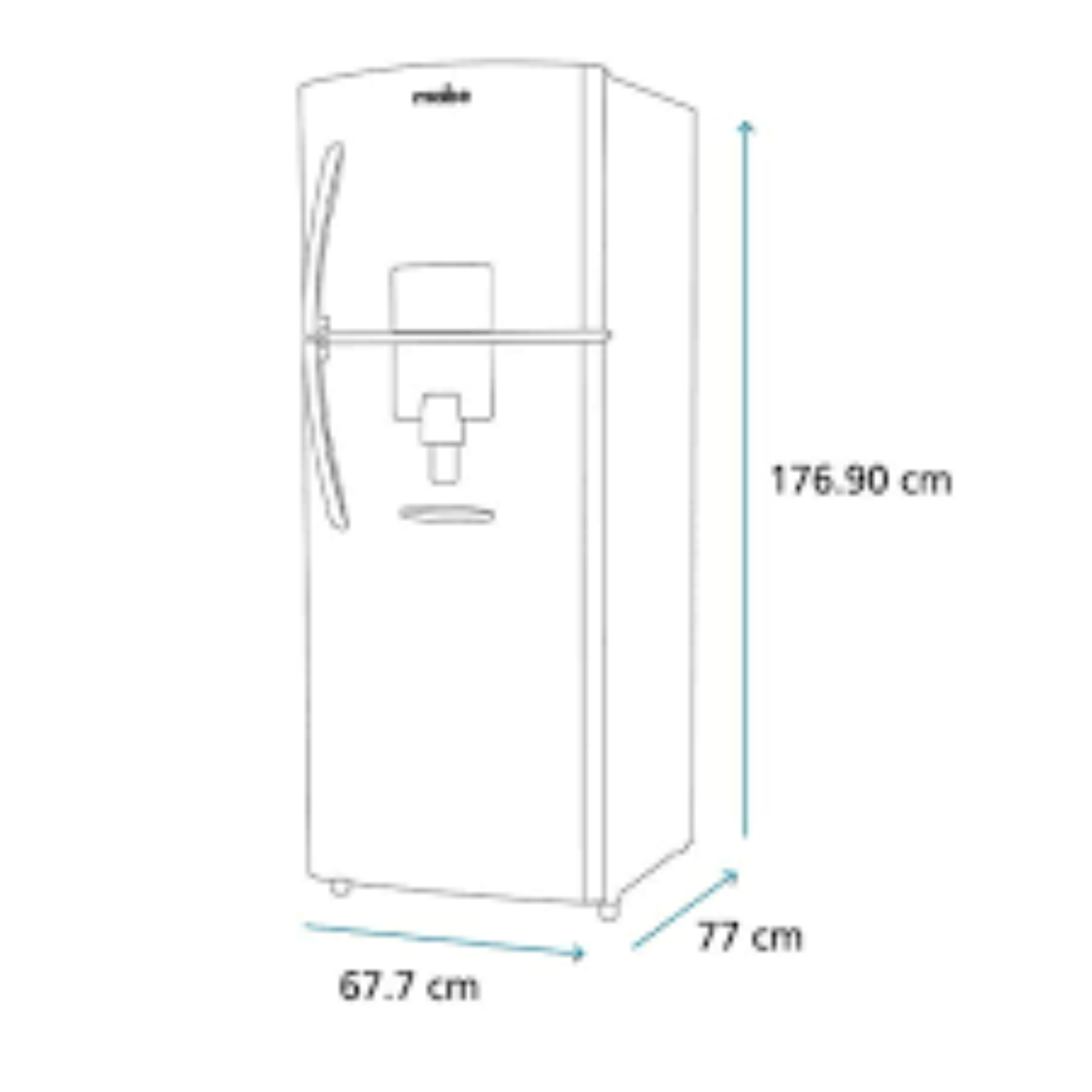 Refrigerador Mabe 10 Pies Grafito RMA250FYMRQ0