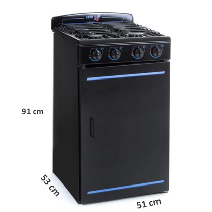 Estufa IEM de Piso 20" con 4 Quemadores de Gas PIG5101NN0